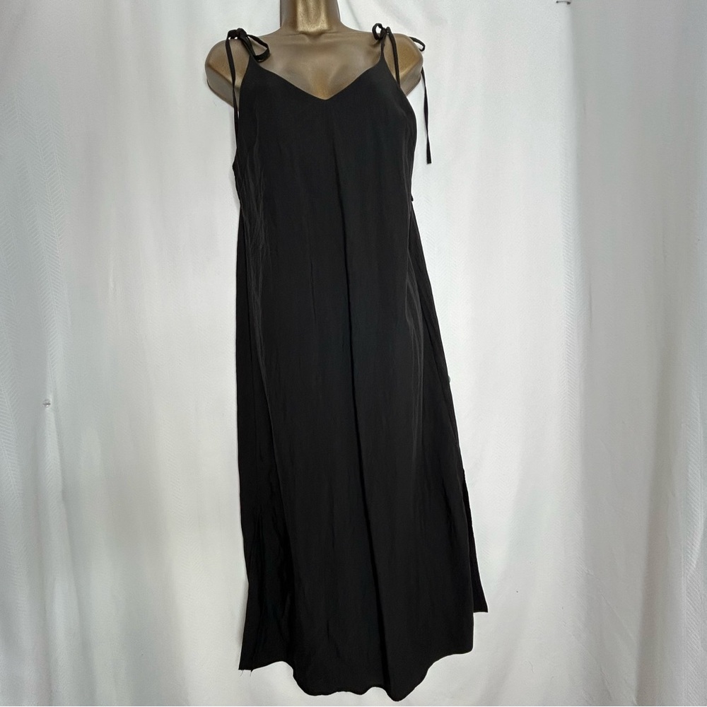 Hidden Forest Market black maxi slip dress small relaxed sleeveless beach